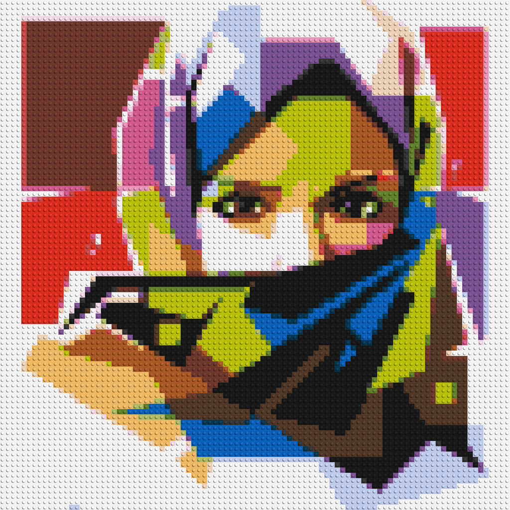 Colorful Woman with Hijab - Brick Art Mosaic Kit