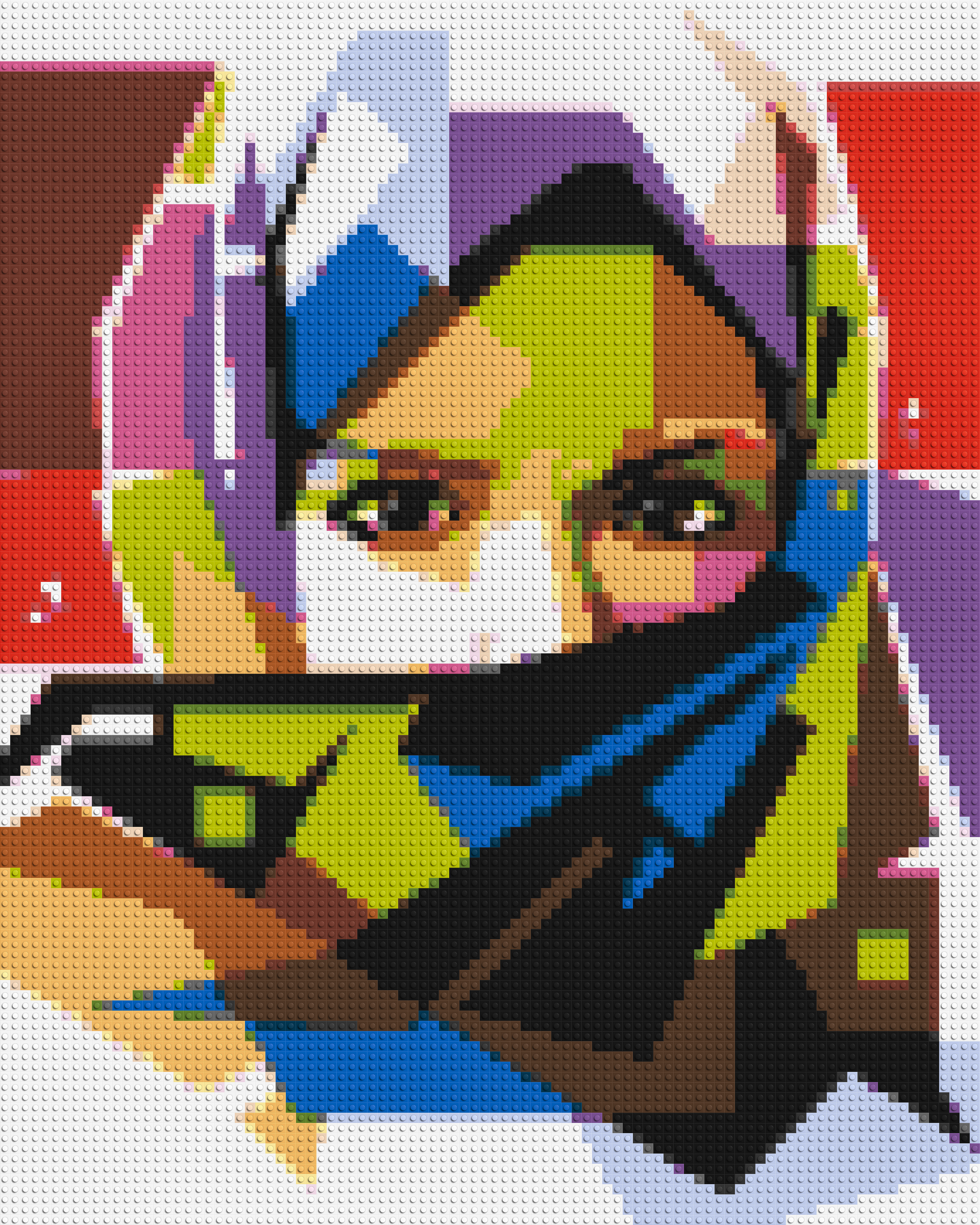 Colorful Woman with Hijab - Brick Art Mosaic Kit