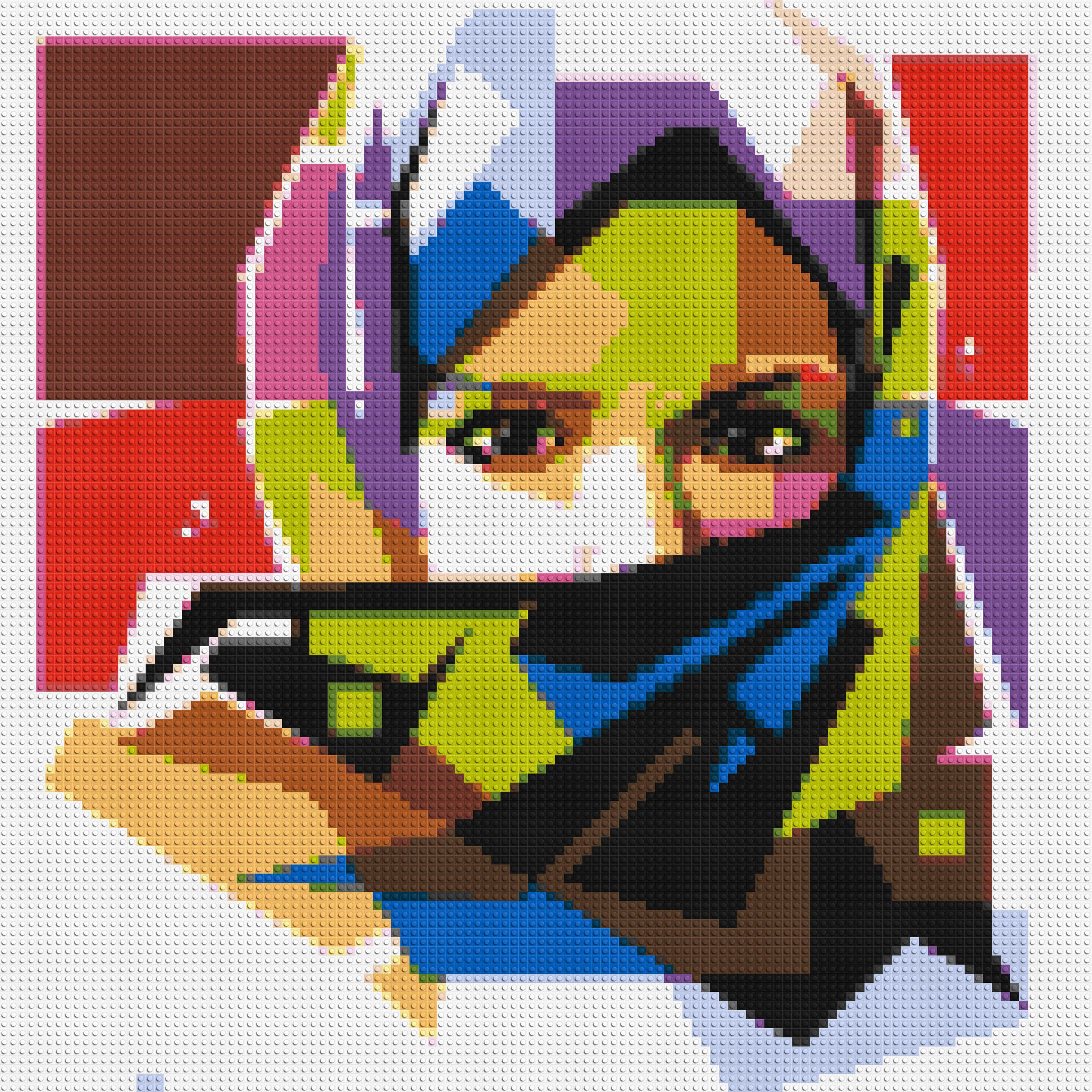 Colorful Woman with Hijab - Brick Art Mosaic Kit