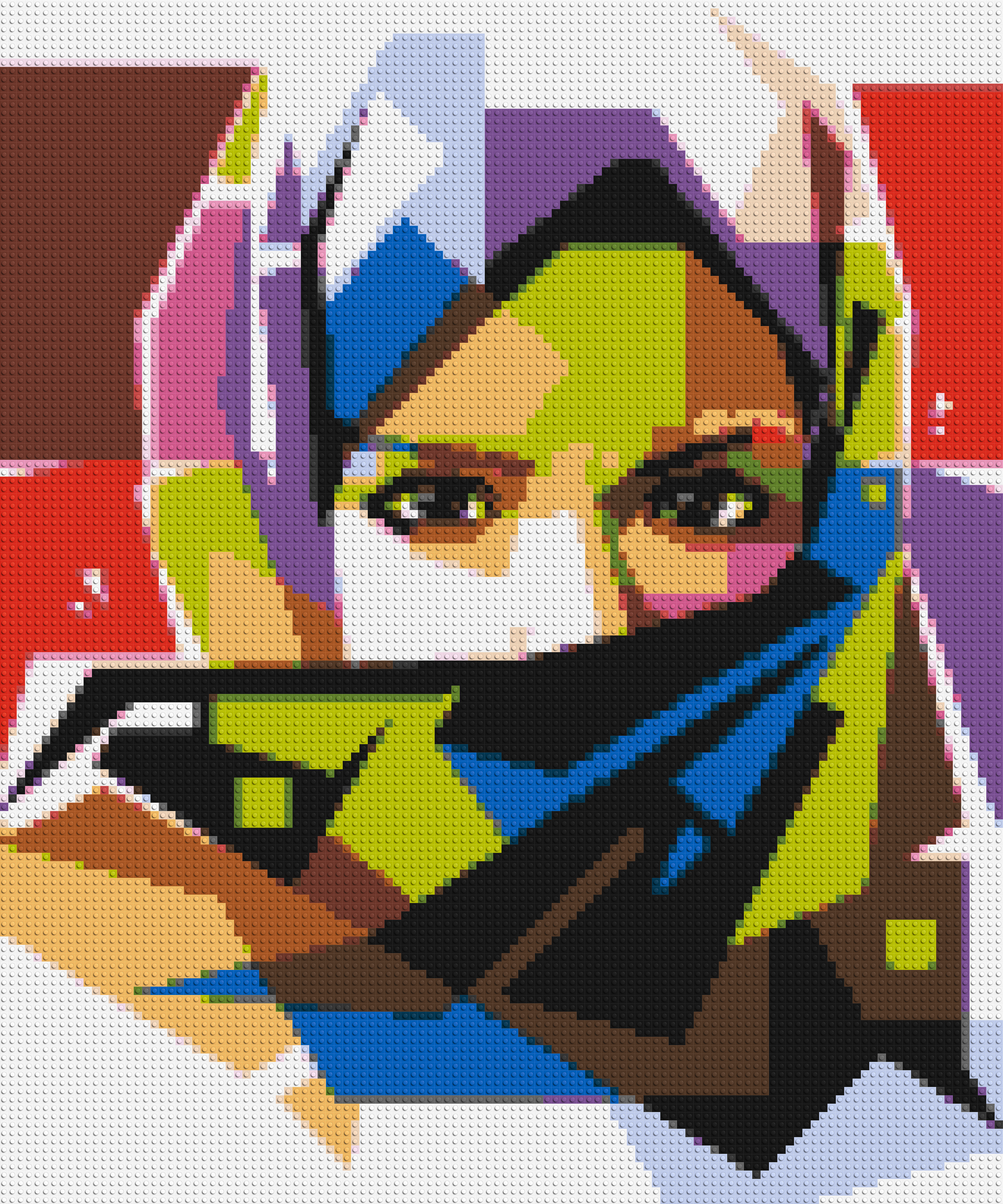 Colorful Woman with Hijab - Brick Art Mosaic Kit