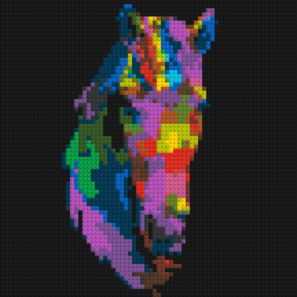 Horse Colorful Pop Art - Brick Art Mosaic Kit