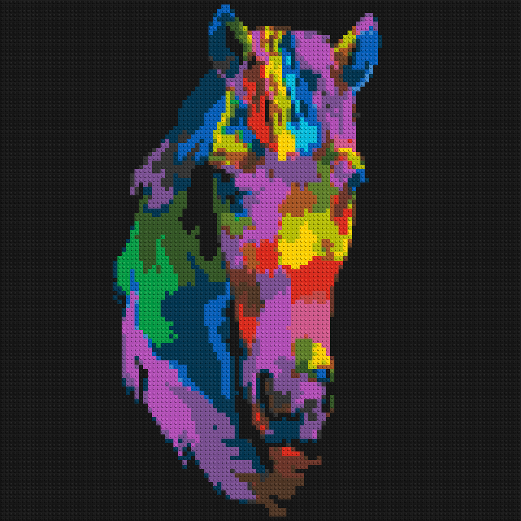 Horse Colorful Pop Art - Brick Art Mosaic Kit