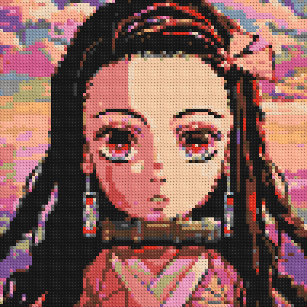 Nezuko Pixel Art - Brick Art Mosaic Kit