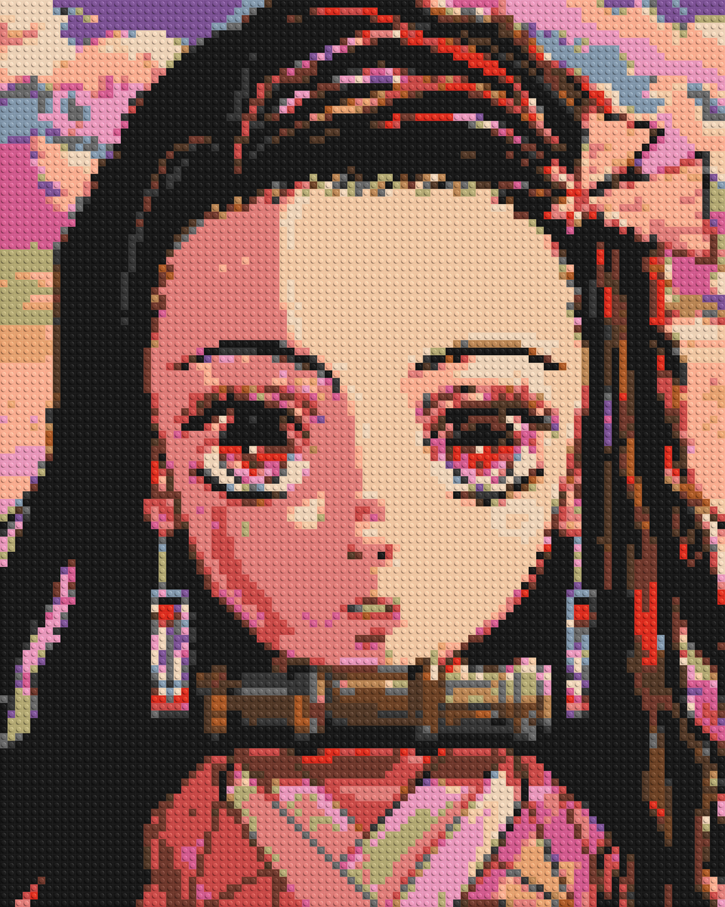 Nezuko Pixel Art - Brick Art Mosaic Kit