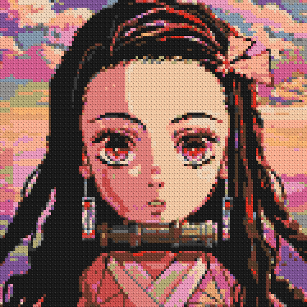 Nezuko Pixel Art - Brick Art Mosaic Kit