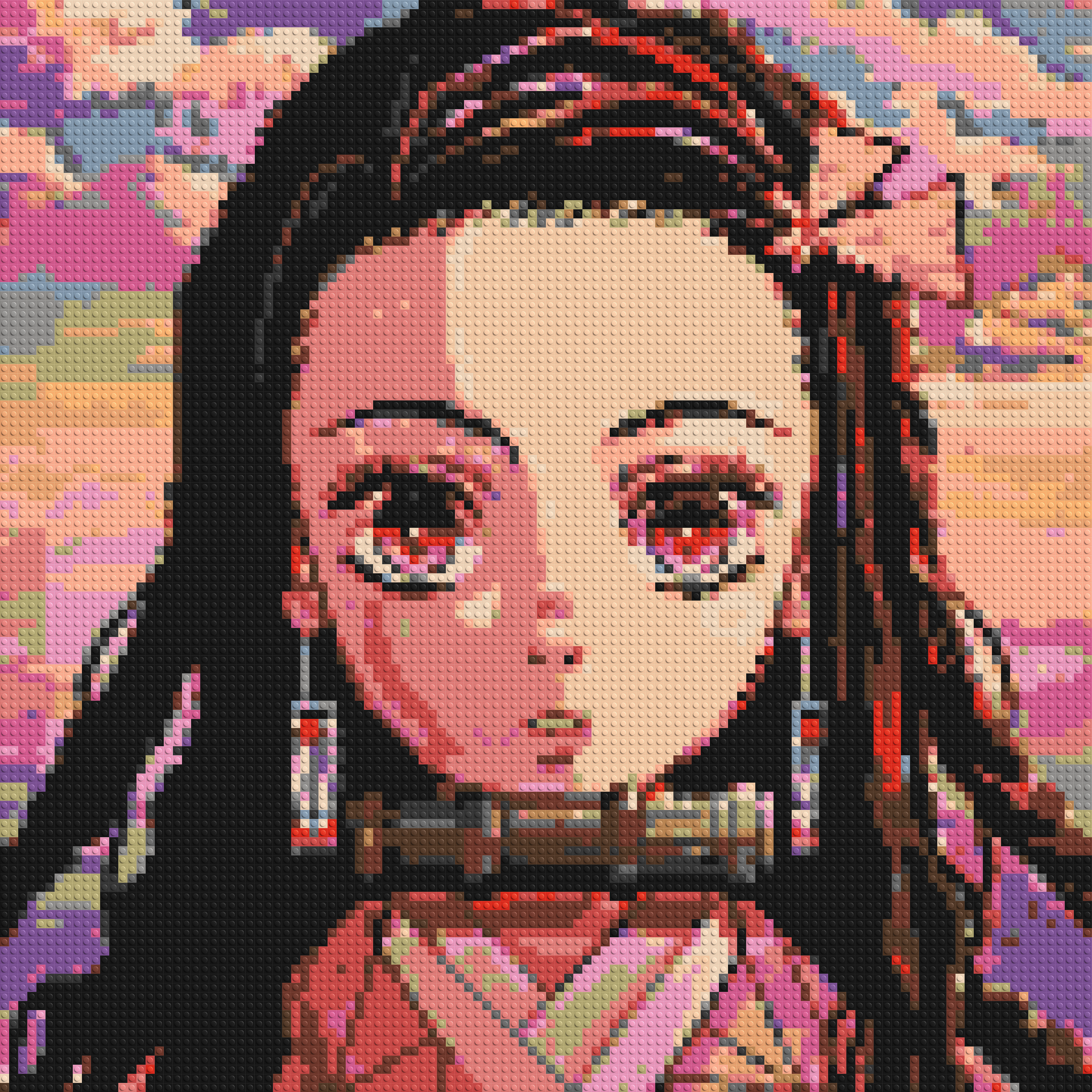 Nezuko Pixel Art - Brick Art Mosaic Kit