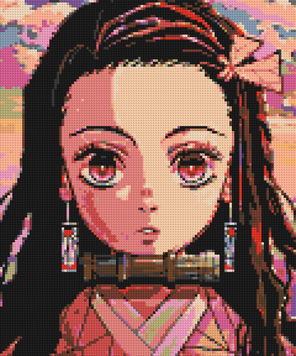 Nezuko Pixel Art - Brick Art Mosaic Kit