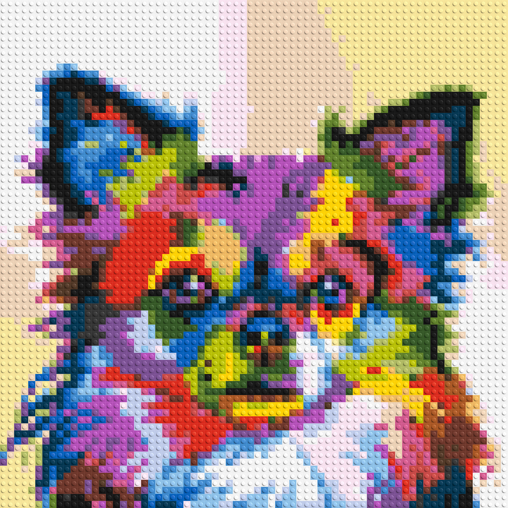 Chihuahua Colorful Pop Art - Brick Art Mosaic Kit