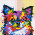 Chihuahua Colorful Pop Art - Brick Art Mosaic Kit