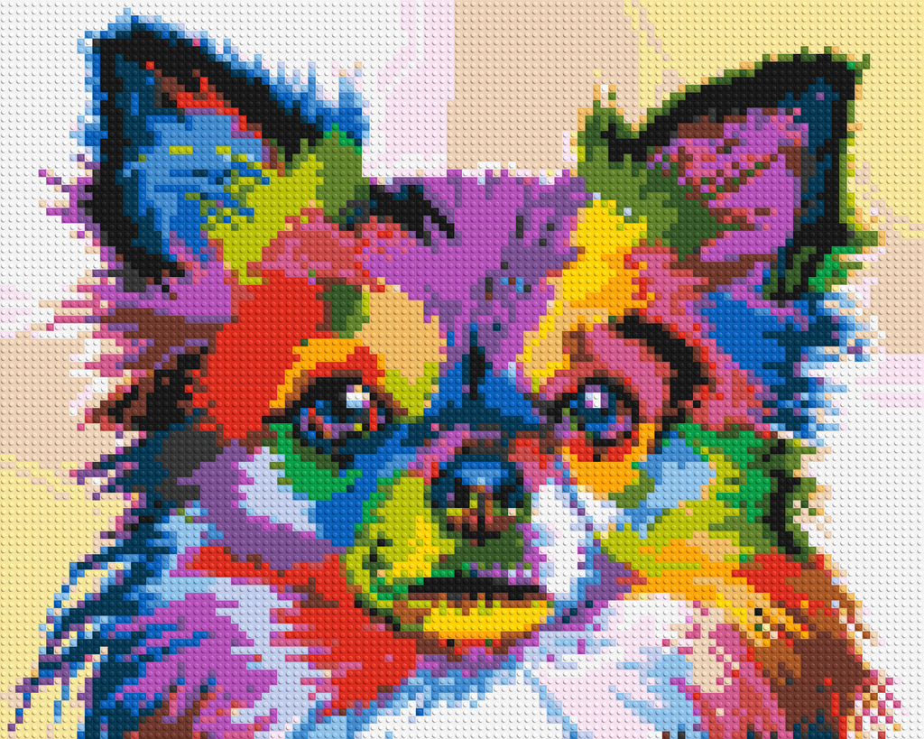 Chihuahua Colorful Pop Art - Brick Art Mosaic Kit