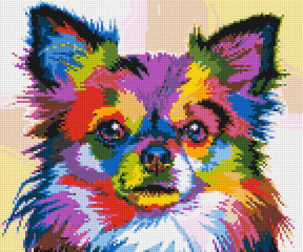 Chihuahua Colorful Pop Art - Brick Art Mosaic Kit
