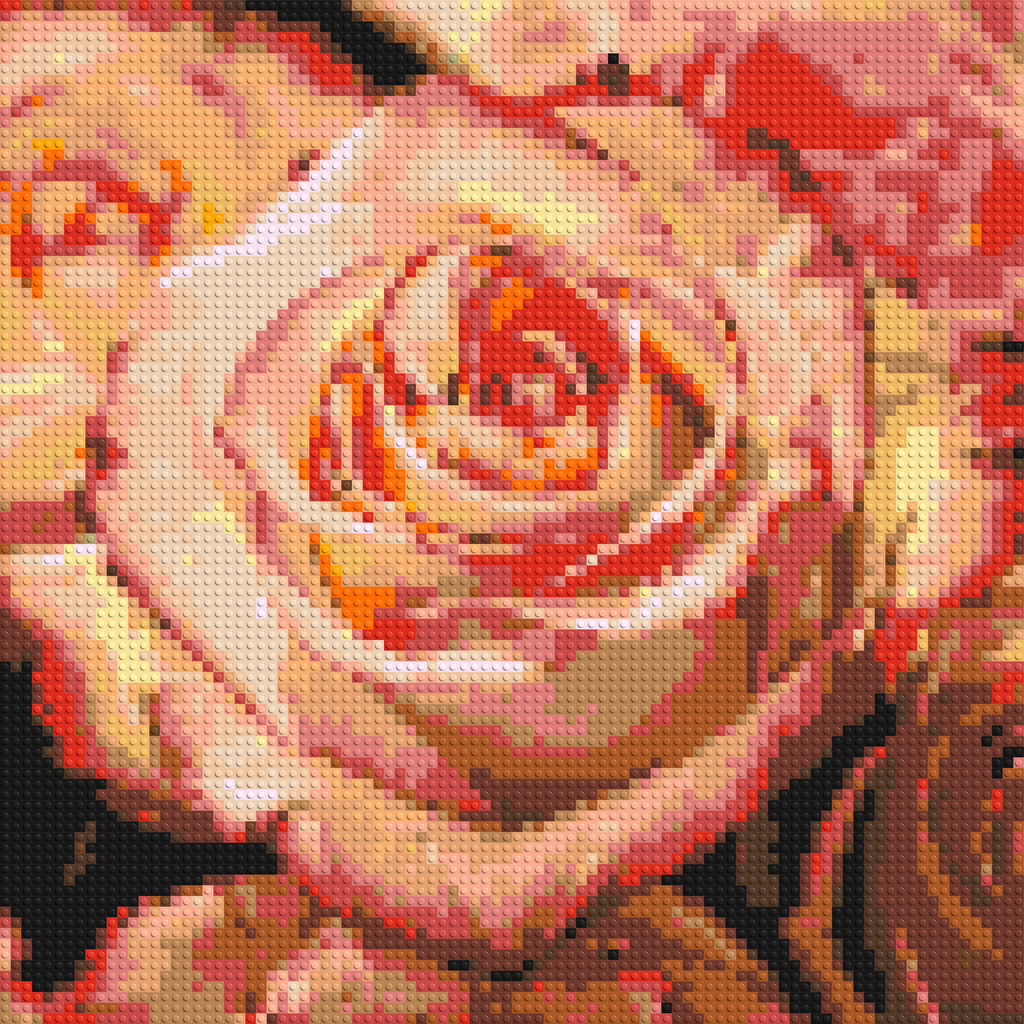 Pink Roses - Brick Art Mosaic Kit