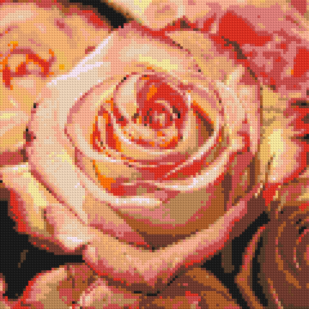 Pink Roses - Brick Art Mosaic Kit