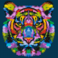 Tiger Colorful Pop Art - Brick Art Mosaic Kit