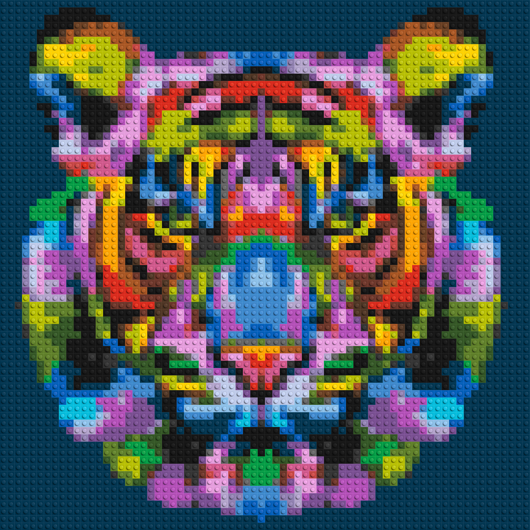 Tiger Colorful Pop Art - Brick Art Mosaic Kit