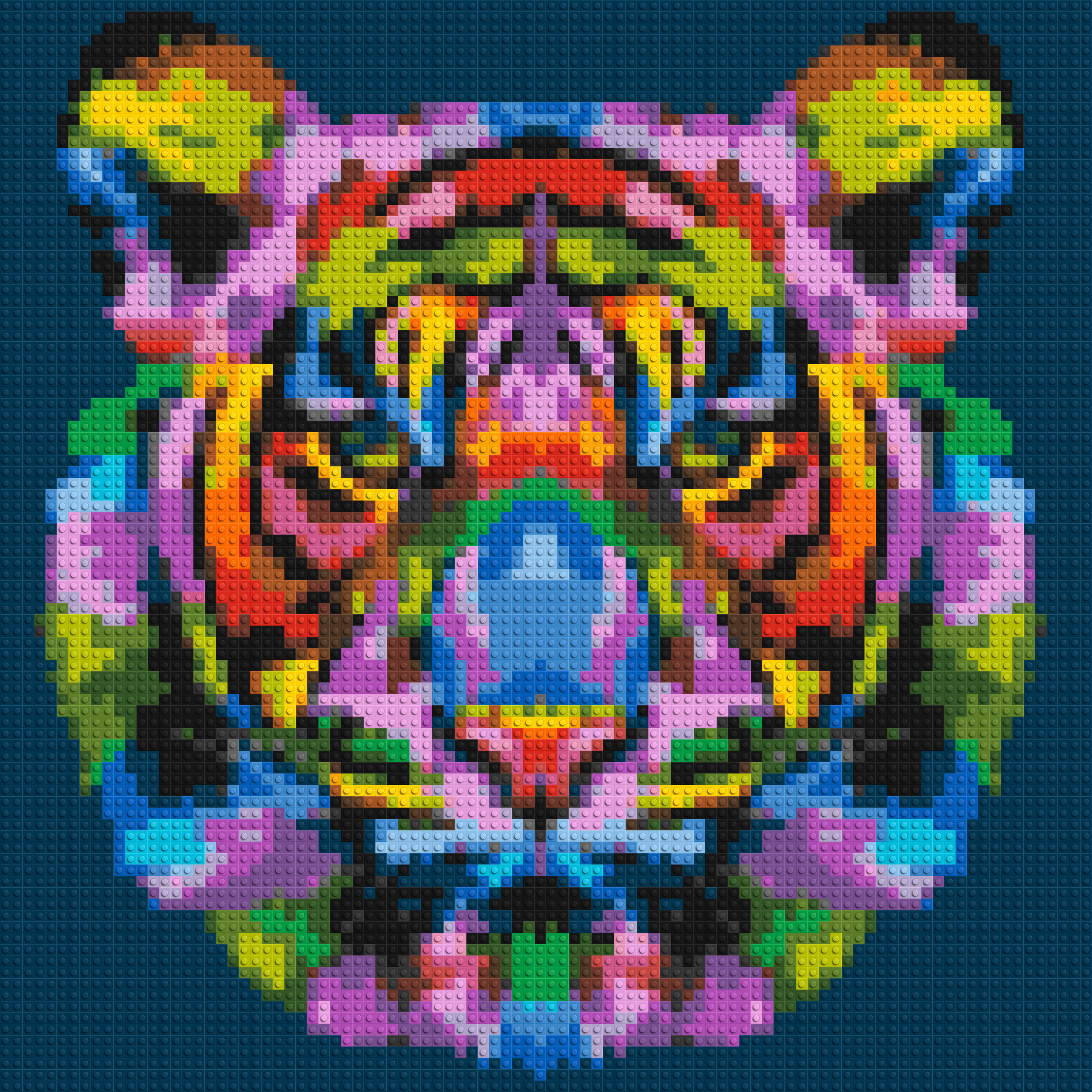 Tiger Colorful Pop Art - Brick Art Mosaic Kit