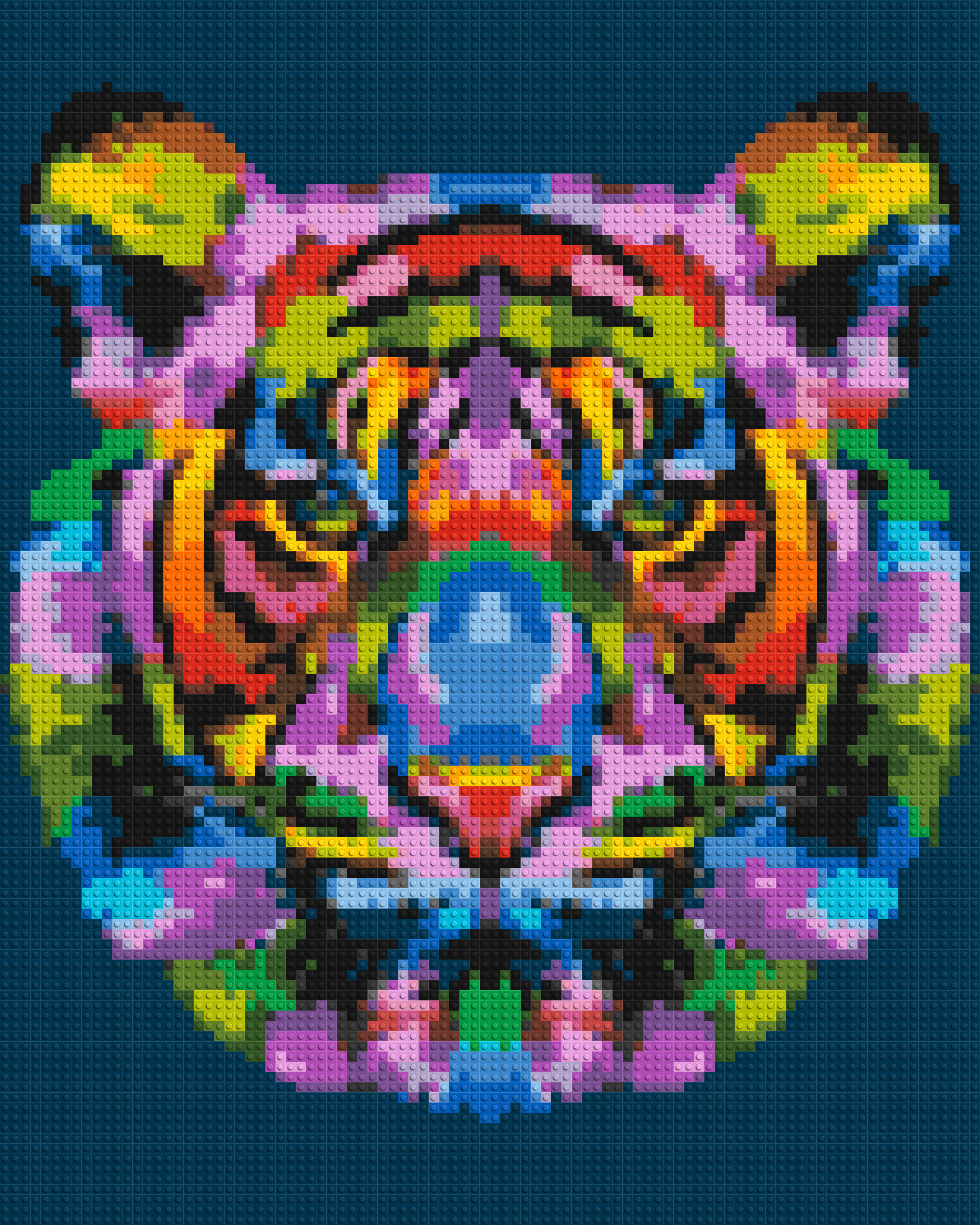 Tiger Colorful Pop Art - Brick Art Mosaic Kit