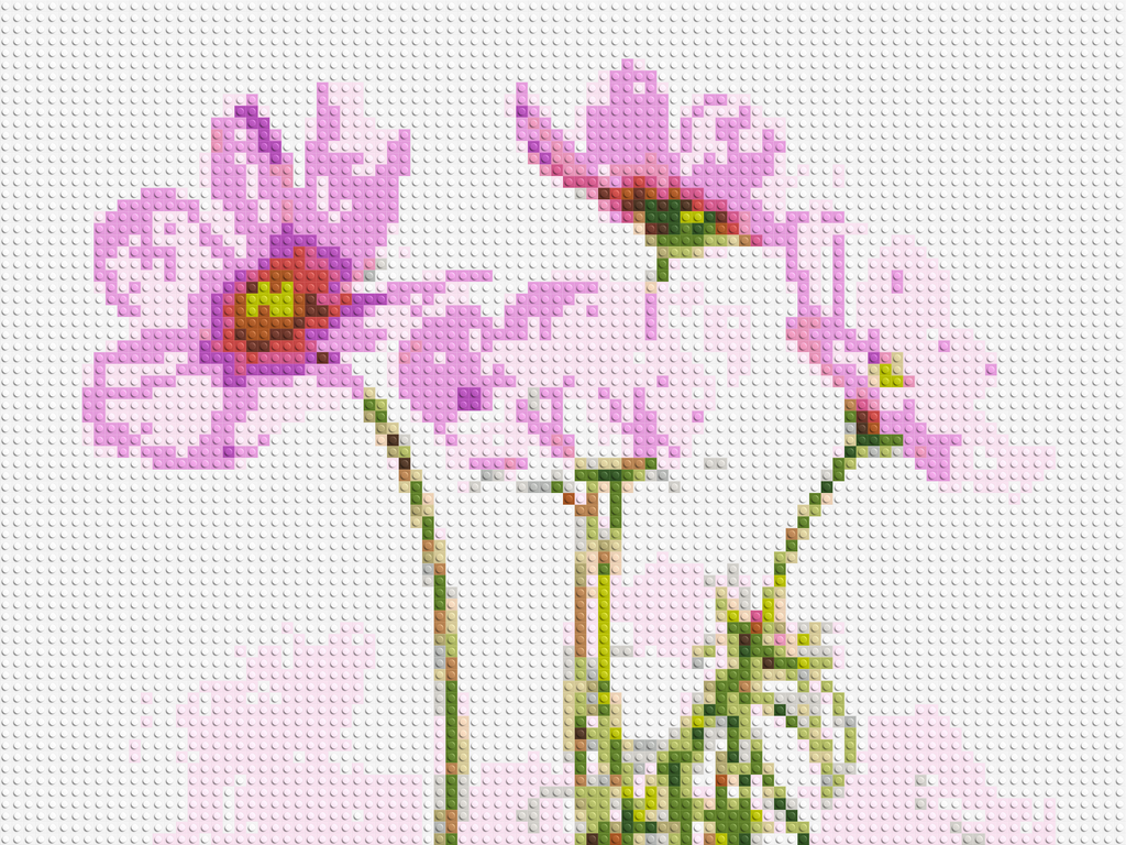 Pink Cosmea - Brick Art Mosaic Kit
