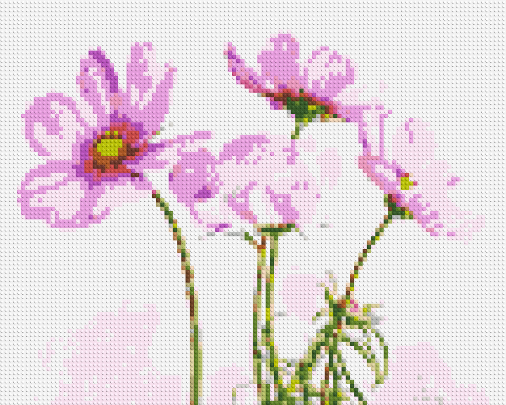 Pink Cosmea - Brick Art Mosaic Kit