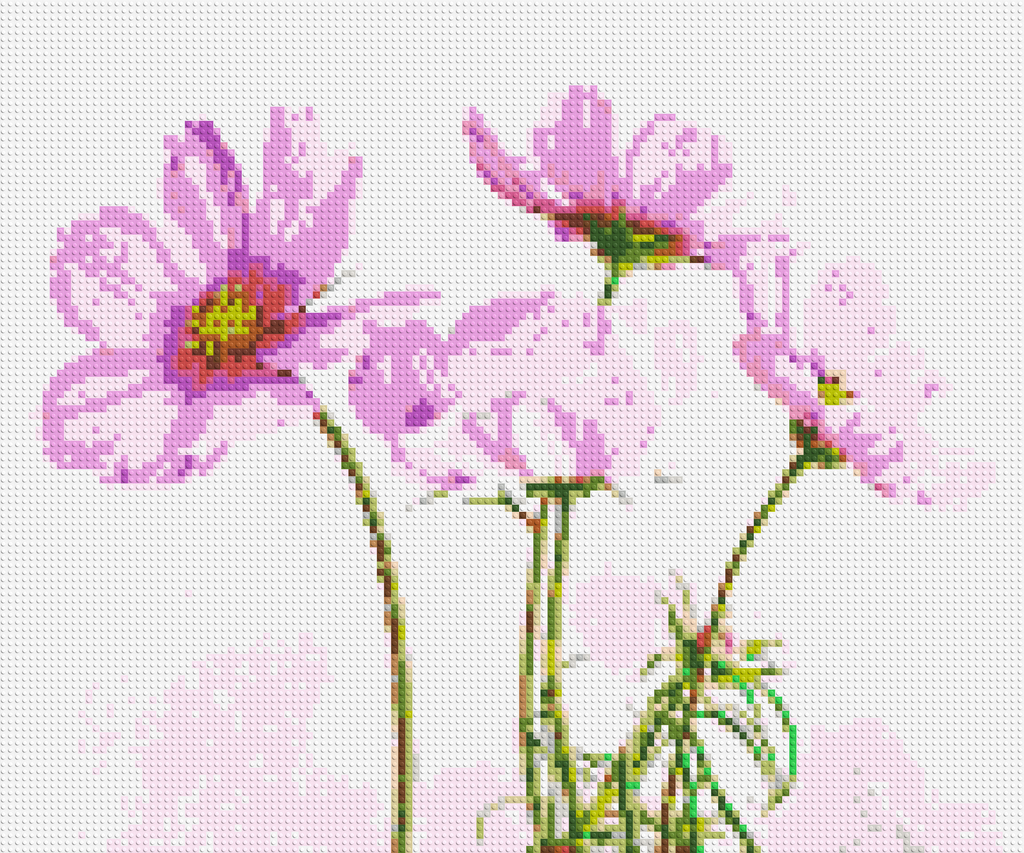 Pink Cosmea - Brick Art Mosaic Kit