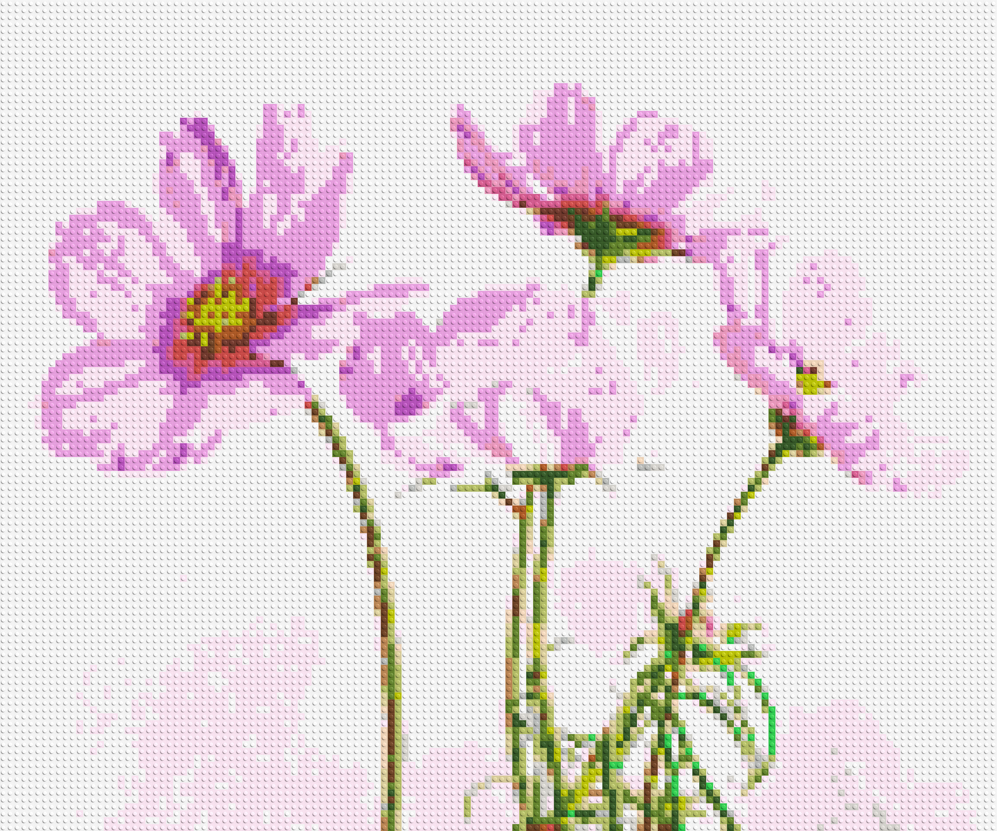 Pink Cosmea - Brick Art Mosaic Kit