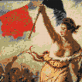 Detail of Liberty Leading The People by Eug¨¨ne Delacroix  - Brick Art Mosaic Kit