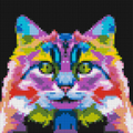 Cat #2 Colorful Pop Art - Brick Art Mosaic Kit