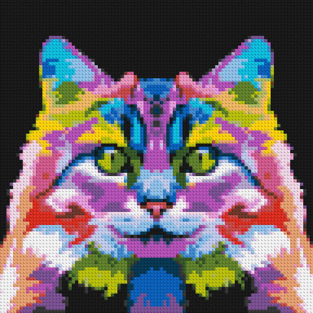 Cat #2 Colorful Pop Art - Brick Art Mosaic Kit