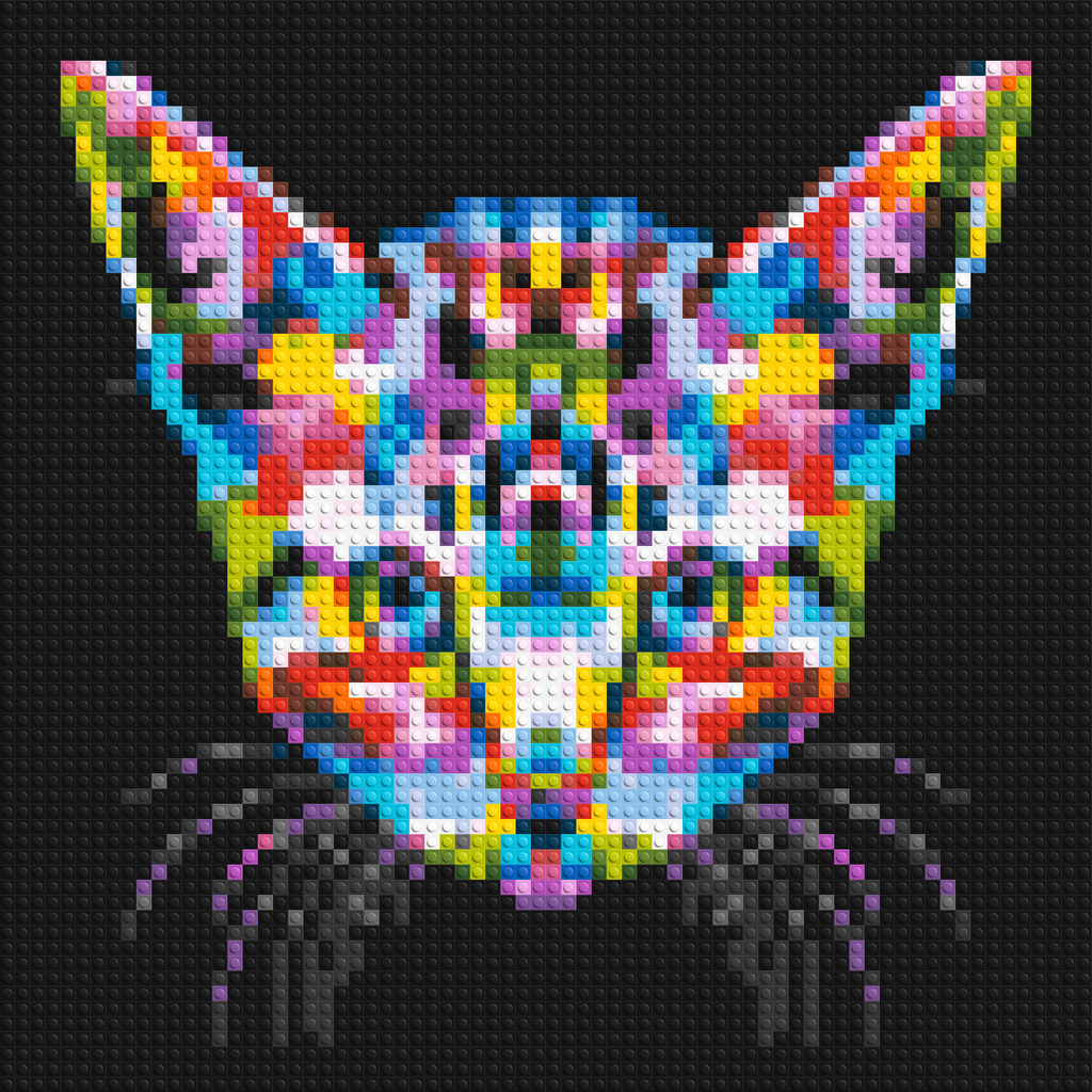 Cat #3 Colorful Pop Art - Brick Art Mosaic Kit