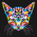 Cat #3 Colorful Pop Art - Brick Art Mosaic Kit
