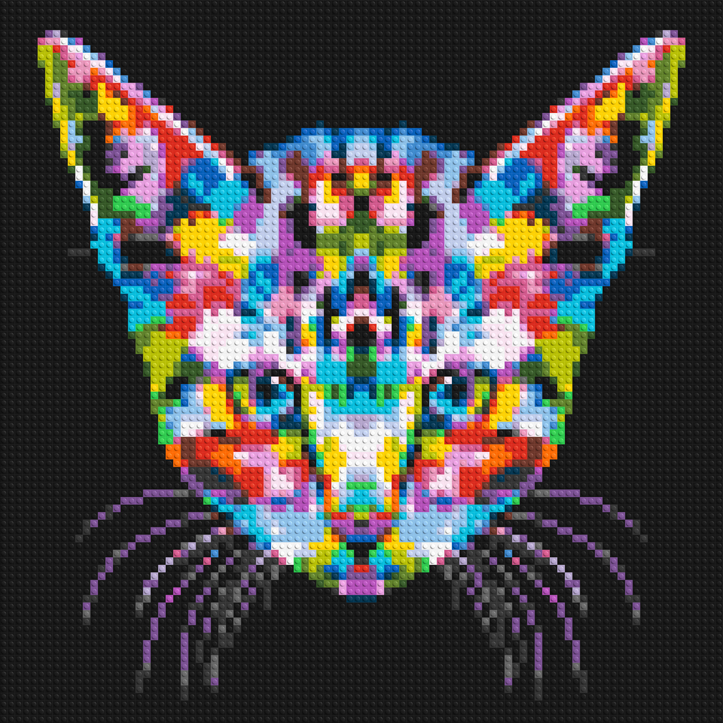 Cat #3 Colorful Pop Art - Brick Art Mosaic Kit