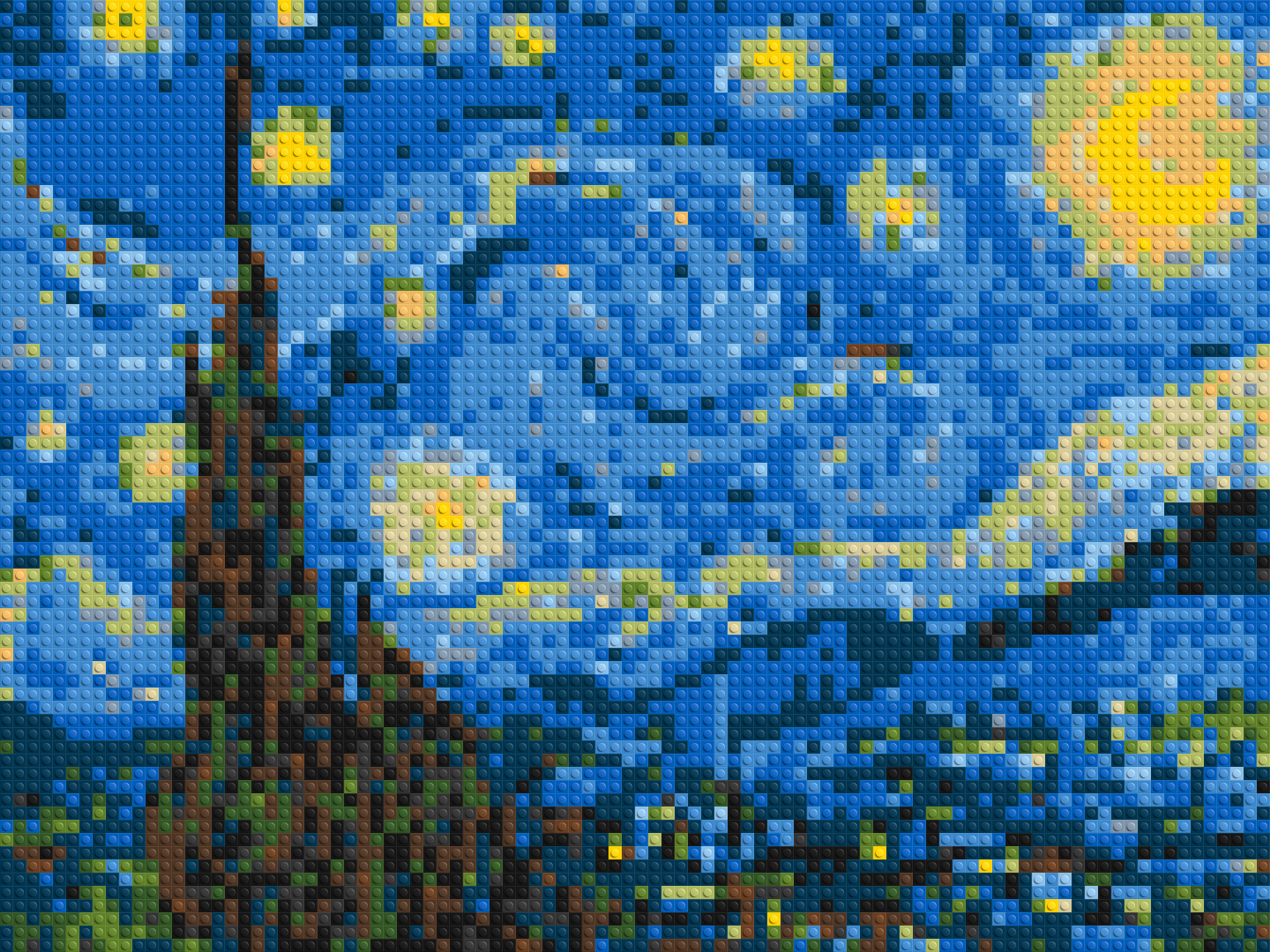 Starry Night by Vincent Van Gogh - Brick Art Mosaic Kit