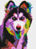 Husky Colorful Pop Art - Brick Art Mosaic Kit