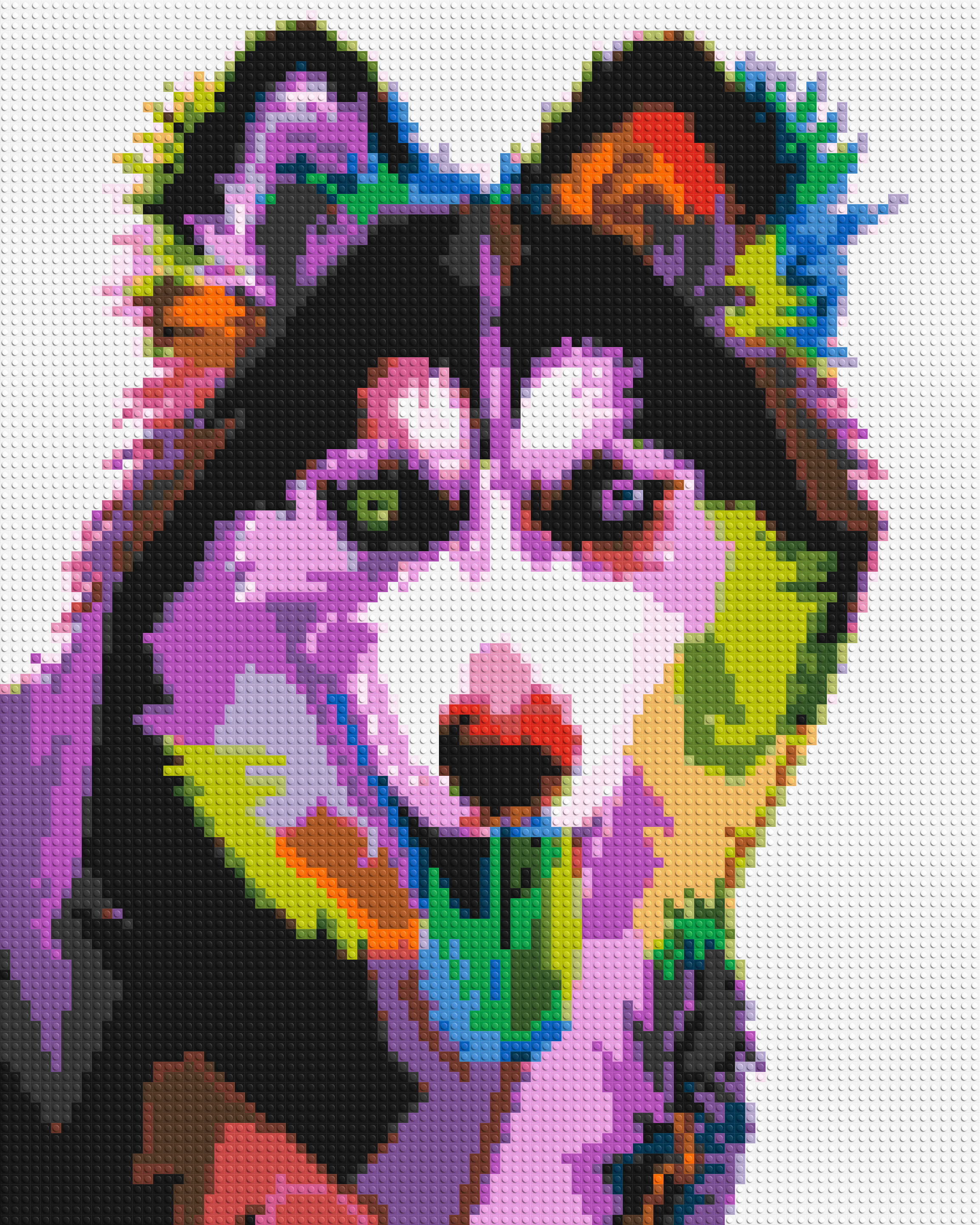 Husky Colorful Pop Art - Brick Art Mosaic Kit