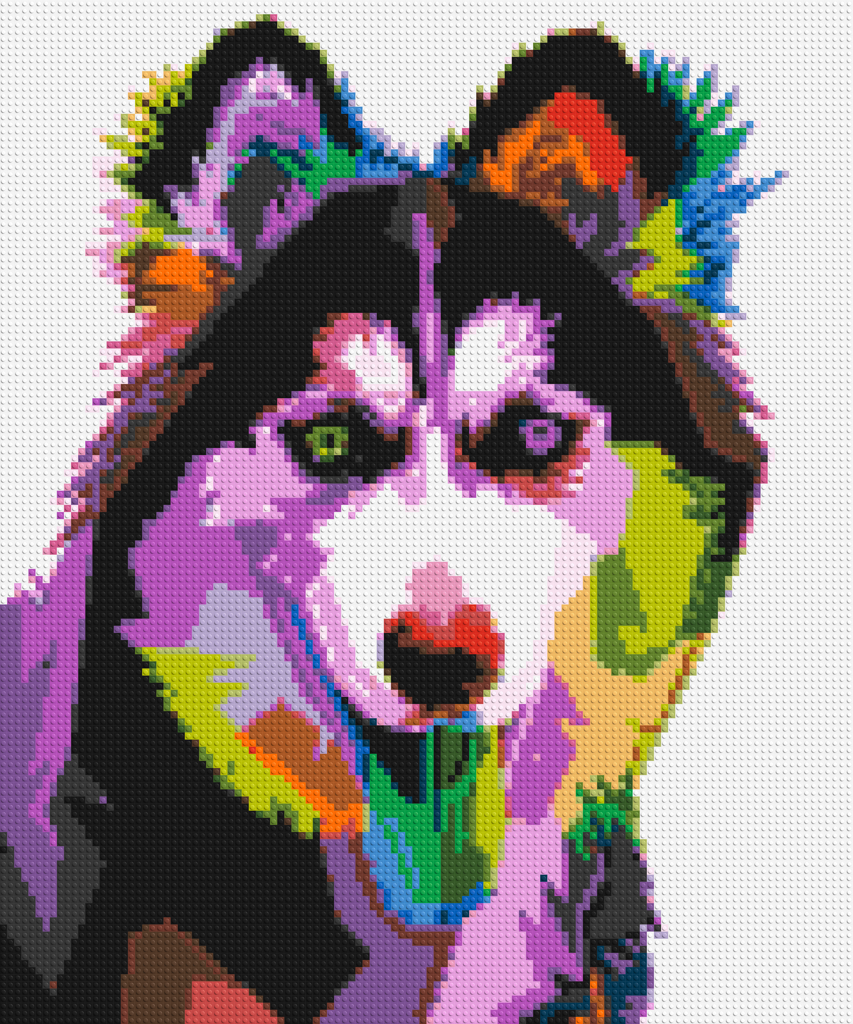 Husky Colorful Pop Art - Brick Art Mosaic Kit