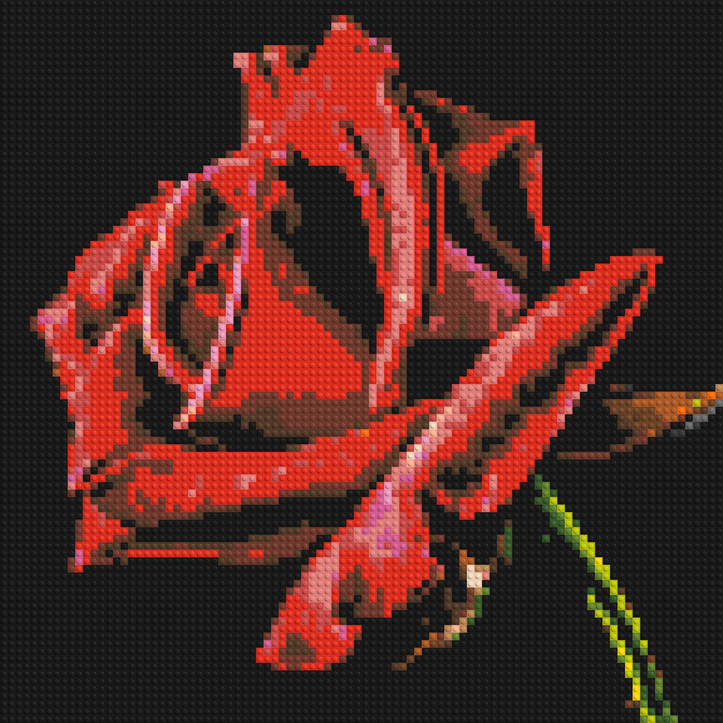 Red Rose - Brick Art Mosaic Kit