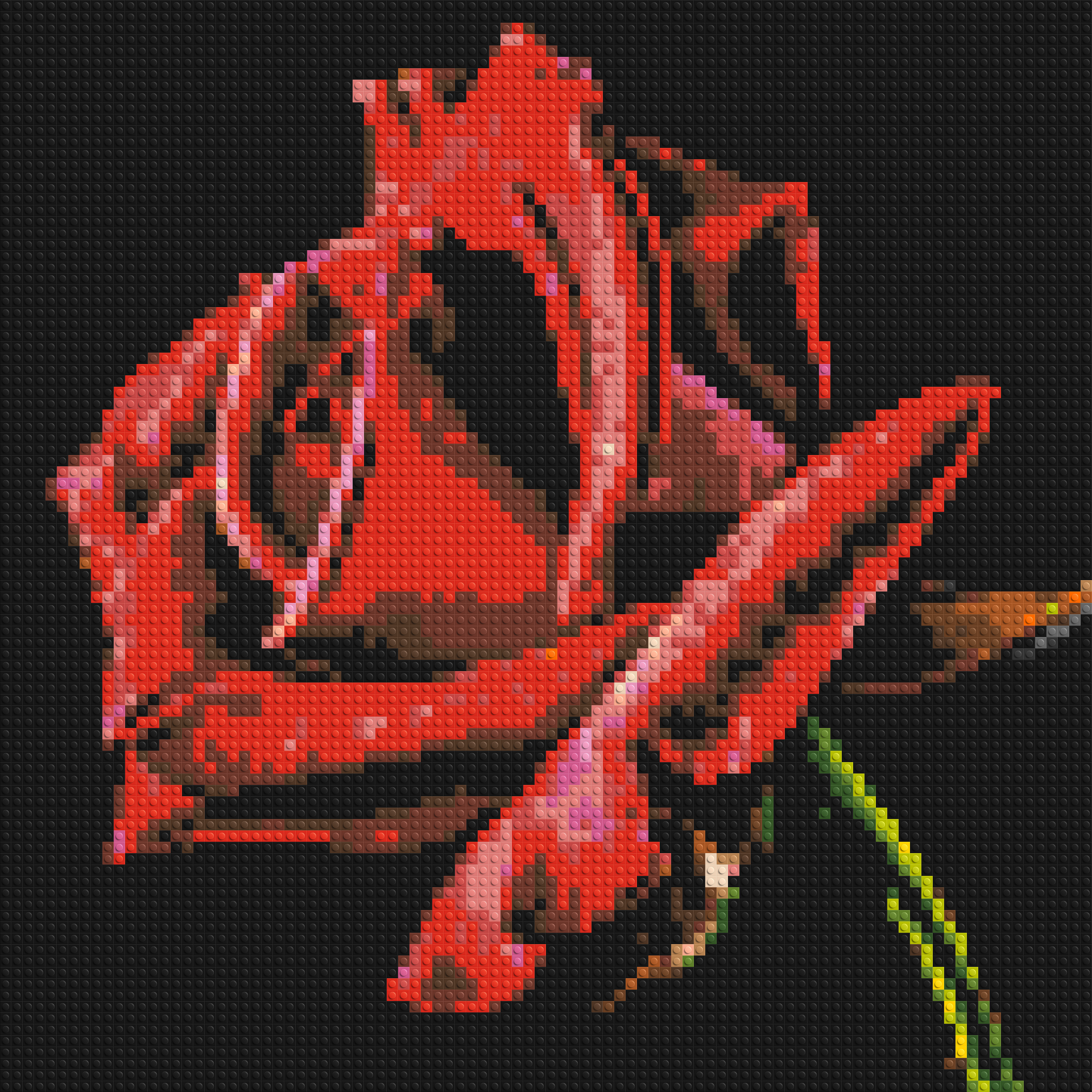 Red Rose - Brick Art Mosaic Kit