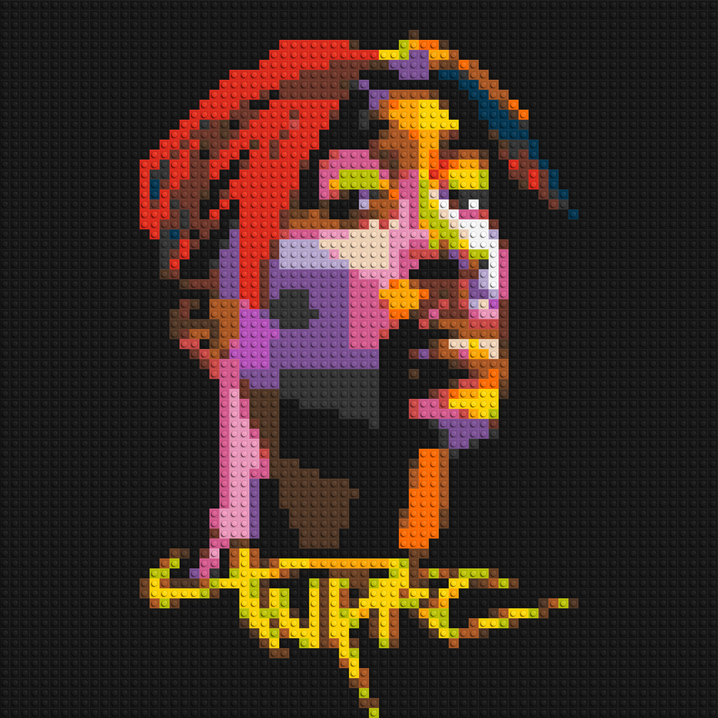 Tupac Shakur - Brick Art Mosaic Kit