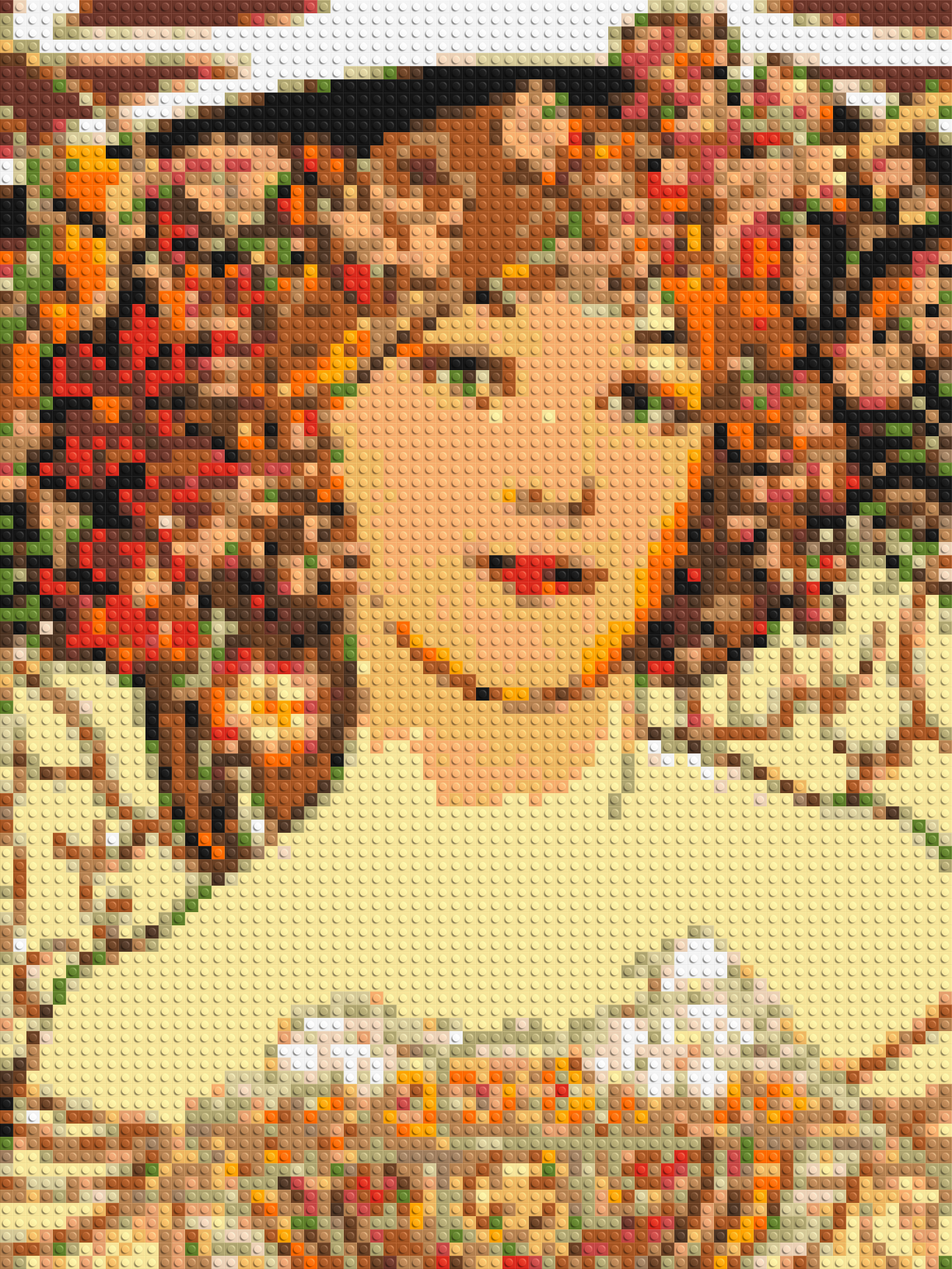 Detail of Reverie by Alphonse Mucha - Brick Art Mosaic Kit
