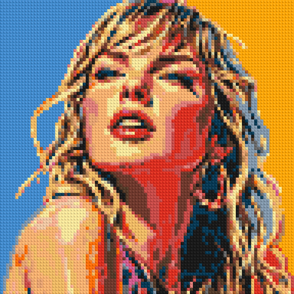 Taylor Swift Colorful  - Brick Art Mosaic Kit