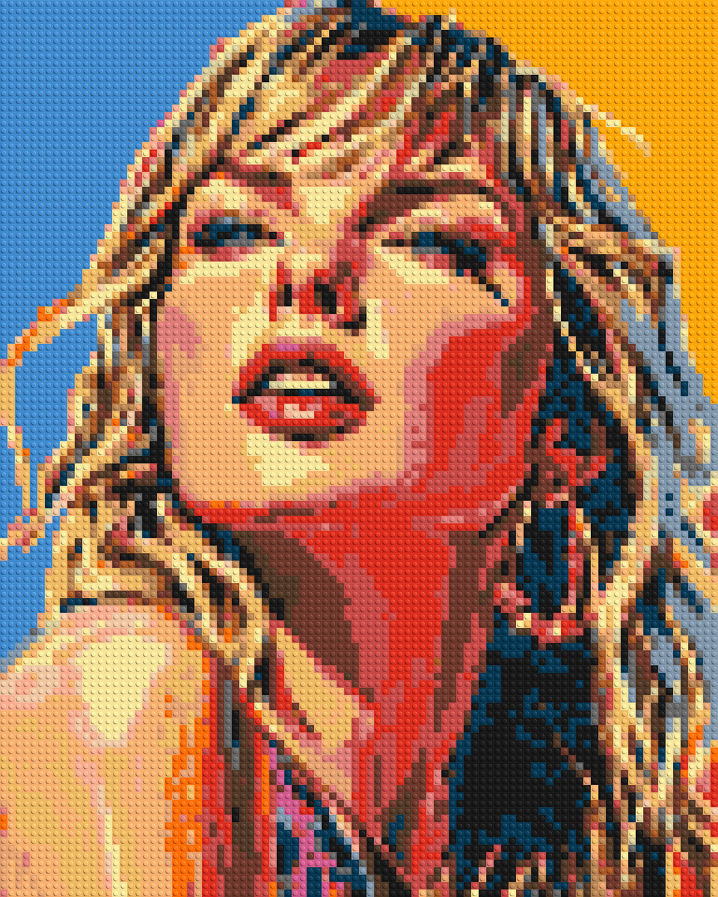 Taylor Swift Colorful  - Brick Art Mosaic Kit