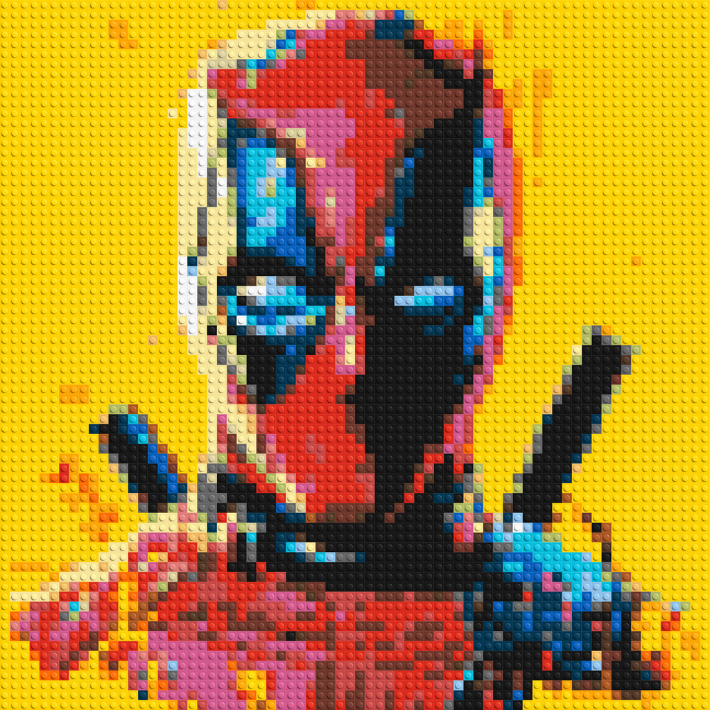 Deadpool Pixel Art - Brick Art Mosaic Kit