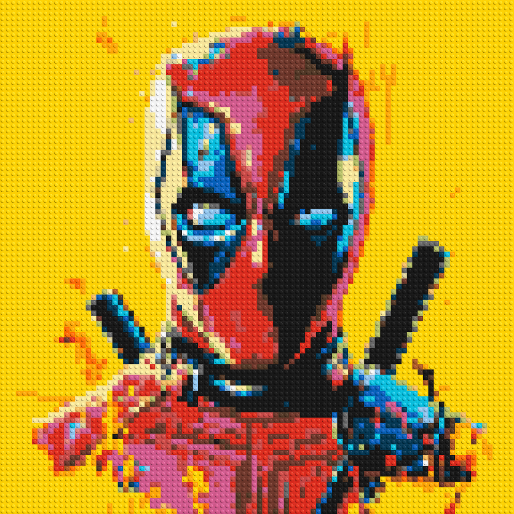 Deadpool Pixel Art - Brick Art Mosaic Kit