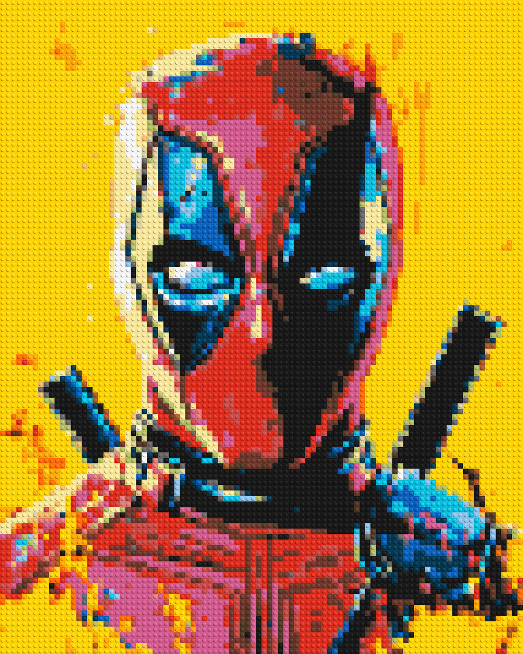 Deadpool Pixel Art - Brick Art Mosaic Kit