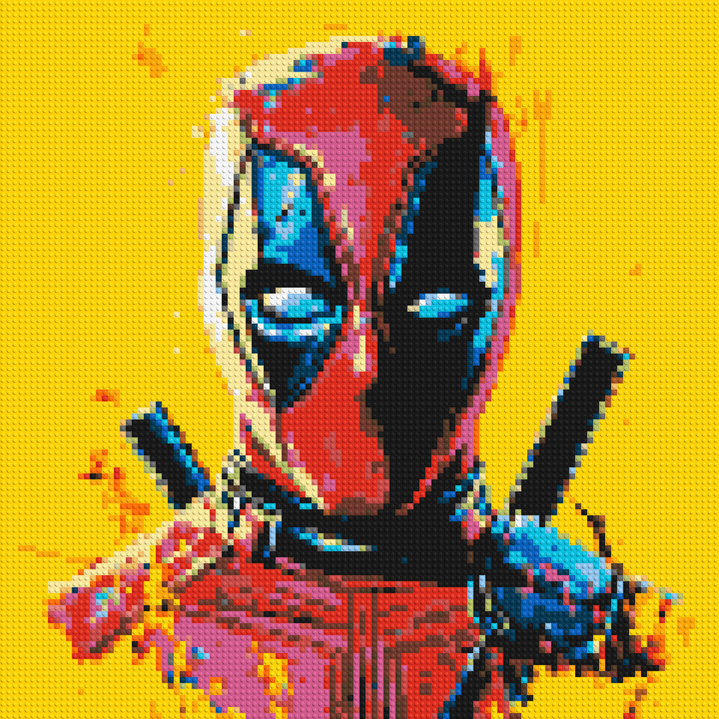 Deadpool Pixel Art - Brick Art Mosaic Kit