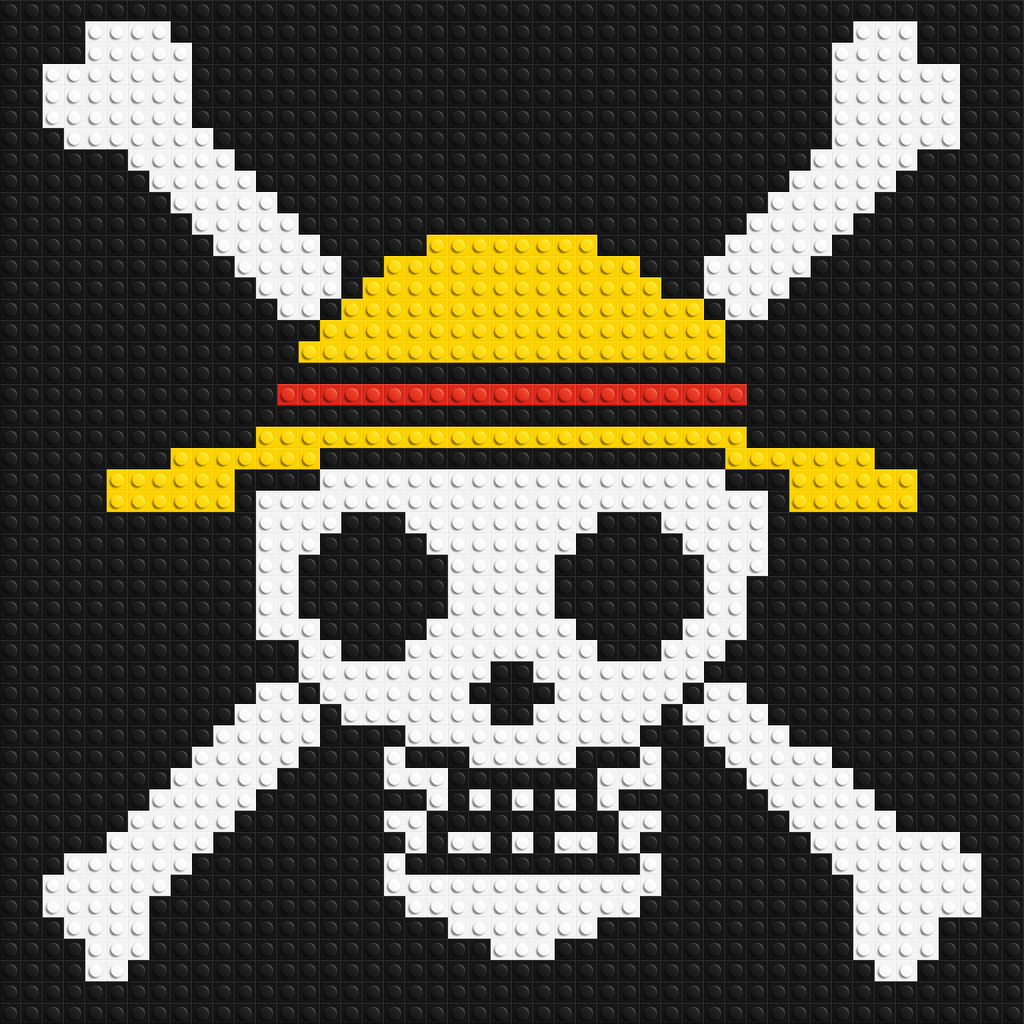 Strawhats Jolly Roger - Brick Art Mosaic Kit