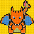 Charizard Pixel Art - Brick Art Mosaic Kit