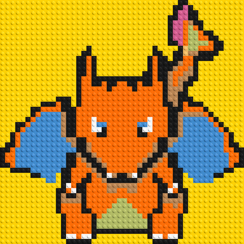 Charizard Pixel Art - Brick Art Mosaic Kit