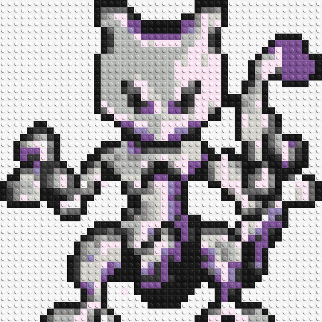 Mewtwo Pixel Art - Brick Art Mosaic Kit