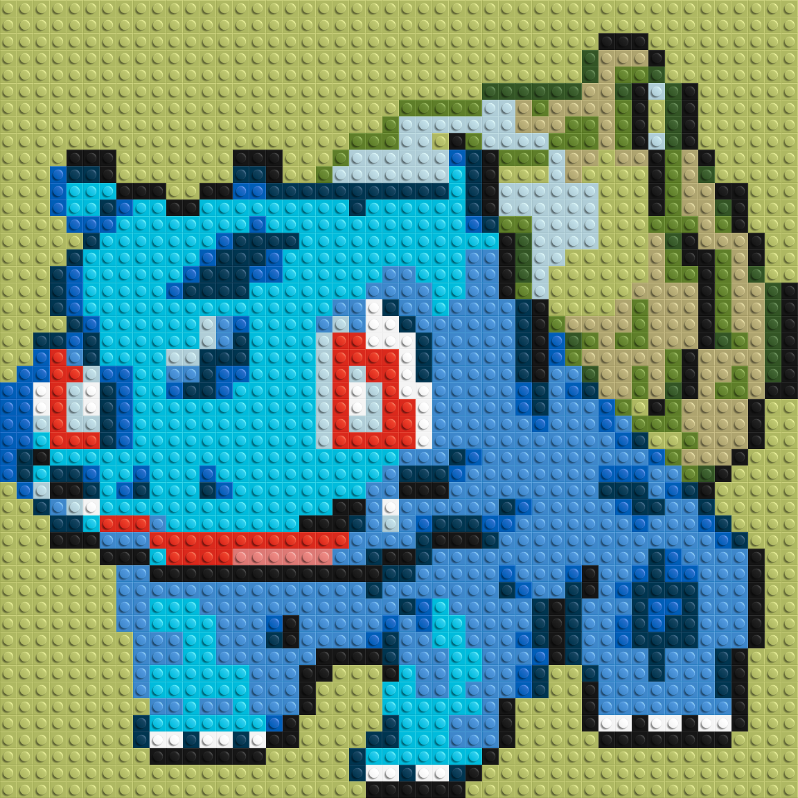 Bulbasaur Pixel Art - Brick Art Mosaic Kit